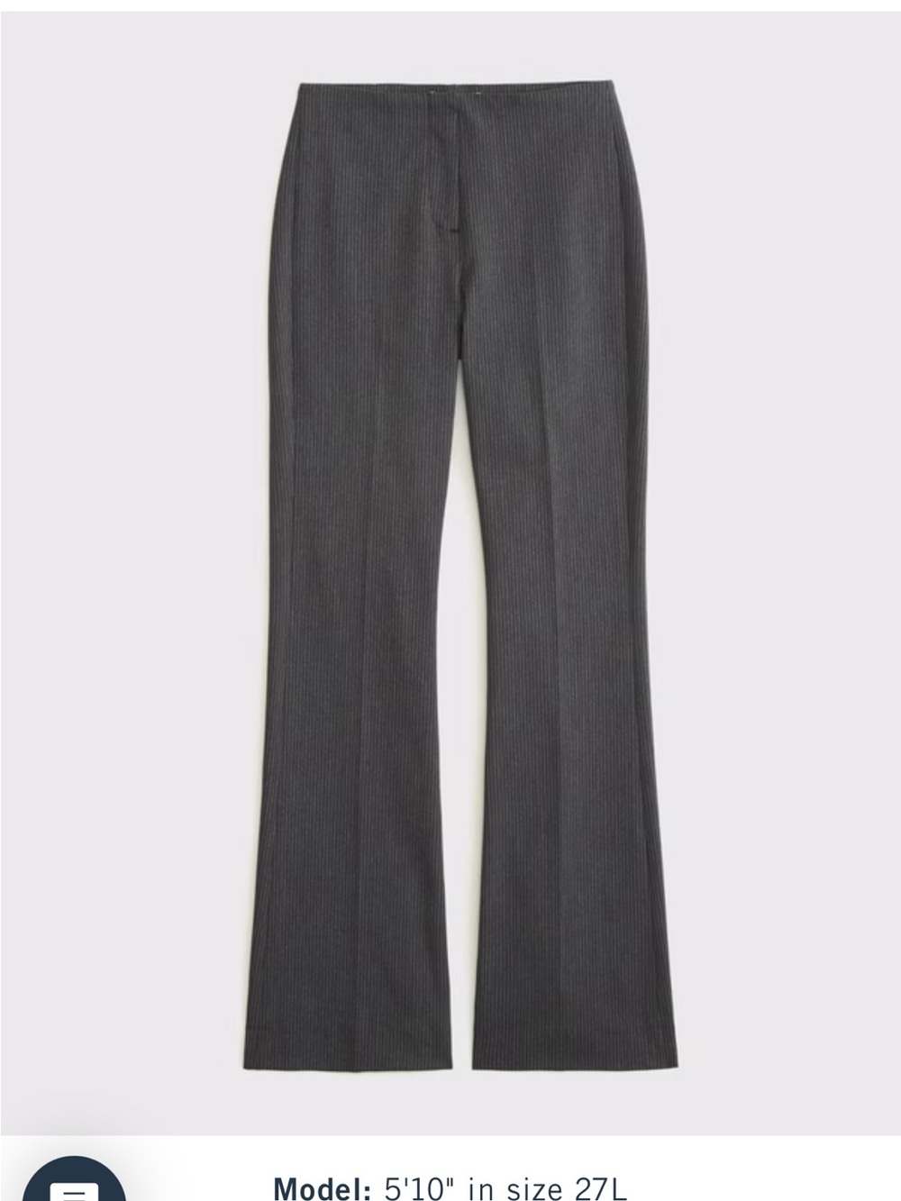 Abercrombie & Fitch Charcoal Pinstripe Boot Cut Pants